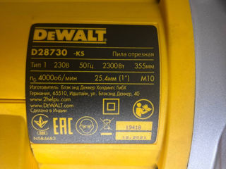 Ferestrau pentru  Metal Dewalt D28730/Пила отрезная Dewalt D28730 foto 4