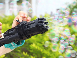 Пулемет игрушечный, генератор мыльных пузырей, миниган Gatling 950WJ foto 1
