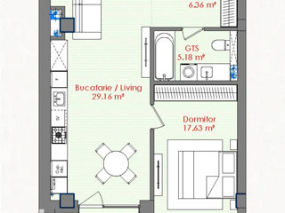 Apartament cu 1 cameră, 61 m², Centru, Dumbrava, Chișinău mun. foto 3