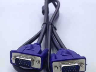 Кабель VGA 1,8м / DVI-D 1,8м - новые. Кабель питания 220V, Molex-SATA. foto 1