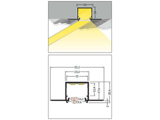 LINEA20 pentru bandă LED, profil LED LED, profil LED, profil pentru bandă LED, foto 13