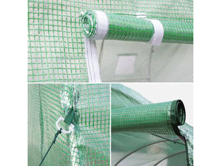 Sera 8x3x2m, tip tunel, folie cu protectie UV4, ferestre, verde - Electron.md - Reducere!!! foto 6