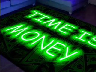 Covor Fluorescent Time Is Money foto 1