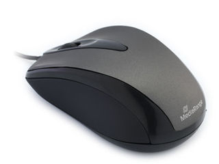 MediaRange Wired 3-button optical mouse, black/grey foto 4