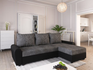 Canapea de colț elegantă și confortabilă