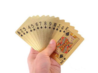 Set cărți de joc din plastic 999.9 GOLD Exclusiv într-o cutie de lemn  Visul împlinit al jucătorilo foto 7