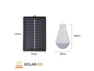 Lampă LED 12 LED cu panou solar 5.5 V/1W foto 3