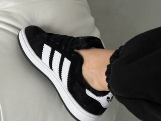 Adidas Campus Black/White Women's cu blana / с мехом foto 8