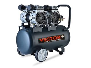 Безмасляный компрессор VECTOR+ Compresor de aer  (1390Wx2) 50L
