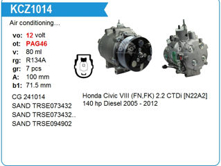 компрессор кондиционера воздуха 38800RSRE010M2 foto 2