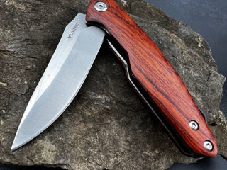Оригинальный нож Vortek Grove, Red Wood, D2 Blade, Ball Bearing Flipper EDC foto 3