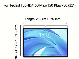 Стекла Teclast T50HD, T50 Max, T50 Plus, P50. Huawei MatePad 10.4 - 100 лей. foto 4
