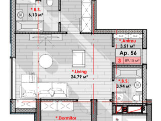 Apartament cu 2 camere, 78 m², Râșcani, Chișinău foto 7