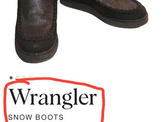 Botine Noi  de firma " Wrangler" model eskimo boots. Cu blanita moale înăuntru. foto 9