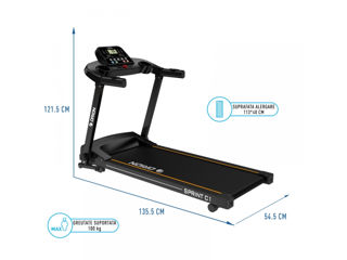 Banda De Alergat Electrica Orion Sprint C1,  Bluetooth Fitshow/kinomap/zwift Viteza Maxima 12 Km/h foto 3