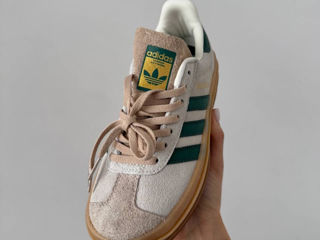 Adidas Gazelle Bold Platform Cream Green premium foto 4