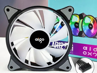 Case Fan Set x5 RGB Aigo AR12PRO 120mm 4pin with PWM