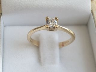 Золотое кольцо из жёлтого золота 585пробы foto 2
