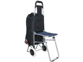 Складная сумка-тележка на колесах с стулом