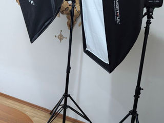 Godox SL100Bi cu softbox și stativuri foto 3