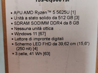 Ноутбук HP Ryzen 5 5625U, 8/512Гб. Новый запечатанный. foto 2