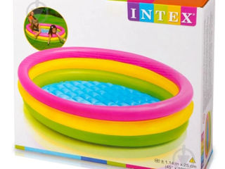 Piscina gonflabila multicoloră 114x25cm, 136 litri (57412 foto 2