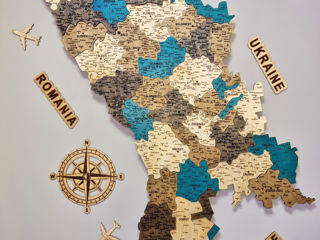 Панно из дерева "карта молдовы" / panou din lemn "harta moldovei" foto 1