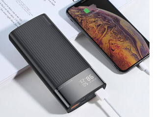 Power-Bank 20000 миллиампер для; Быстрой зарядки. Кабель для зарядки в комплекте. Цифровой дисплей. foto 4