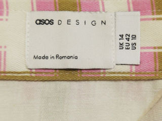 Asos Design юбка мини в клетку на пуговицах А-силуэта EU 42 foto 8