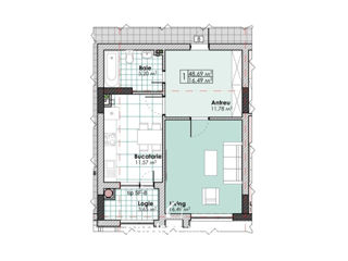 Apartament cu 1 cameră, 48 m², Durlești, Chișinău foto 2