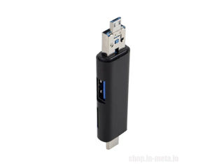 Card Reader 5 in 1 USB 3.0 USB-C, USB, Micro USB, SD, TF Memory Card Reader OTG Adapter. OTG Адаптер foto 6