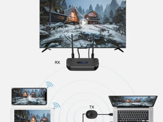 Беспроводной HDMI удлинитель, приёмник-передатчик видеосигнала foto 3