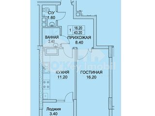 Dat în Exploatere! Ex-Factor, 1 cameră, variantă albă, Buiucani 31900 € foto 2