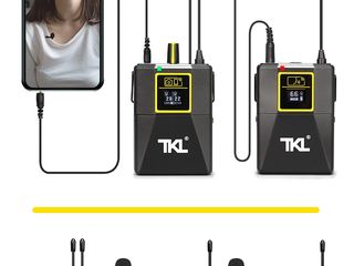 Профессиональный беспроводной микрофон TKL PRO WM8 UHF Wireless, 2 трансмиттера+1 ресивер foto 7