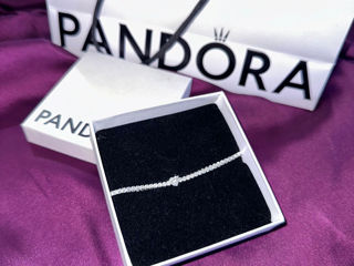 Новый оригинальный браслет Pandora, серебро с камнями
