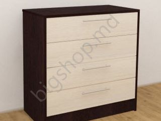 Comoda PS K-80 (4 sertare) Wenge/Chamonix Deschis Cumpără în credit cu 0%