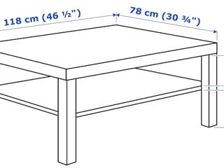 Masă pentru reviste IKEA 118x78 foto 4