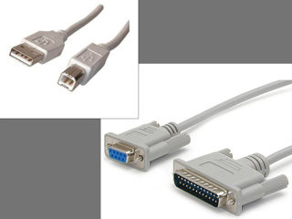 Cablu imprimanta usb a-b;   Cablu serial db9-db25