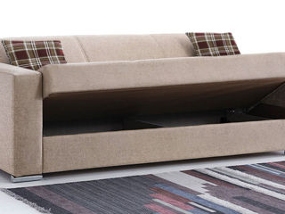 Canapea extensibilă cu 2 locuri și sertar foto 2