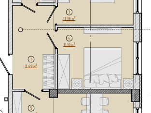 Apartament cu 2 camere, 52 m², Centru, Comrat foto 5