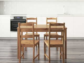 Set Ikea masă cu 4 scaune din lemn foto 4