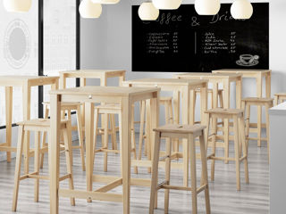 Scaun de bar din lemn IKEA foto 2