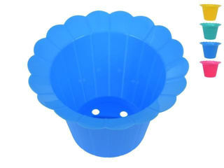 Ghiveci Pentru Flori Din Plastic "Floare" D15X11Cm, 4 Culori