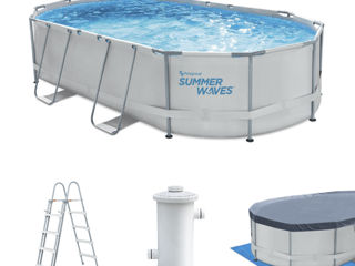 Piscină ovală de mărime mare cu cadru metalic  610x366x122+ kit complet inclus - livrare, credit !!!