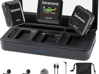 Saramonic blink M2 cu 2 microfoane fara fir case