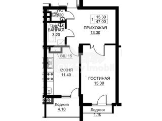 Apartament cu 1 cameră, 47 m², Ciocana, Chișinău foto 2