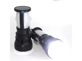 Lanternă reîncărcabilă de camping HEL-2881T, lanternă portabilă de mână, alimentată cu energie solar foto 9