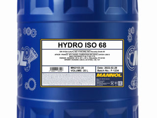 Ulei hidraulic MANNOL 2103 Hydro ISO 68 20L