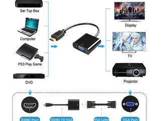 Адаптеры DVI-D 24+1/HDMI/DP to VGA-  и другие для подключения комп к монитору foto 8