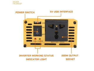 Invertor 12/220 2000W GP-2000A foto 2